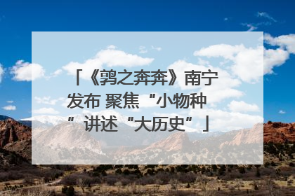 《鹑之奔奔》南宁发布 聚焦“小物种”讲述“大历史”
