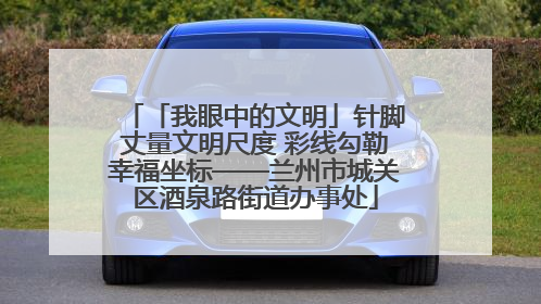 「我眼中的文明」针脚丈量文明尺度 彩线勾勒幸福坐标——兰州市城关区酒泉路街道办事处