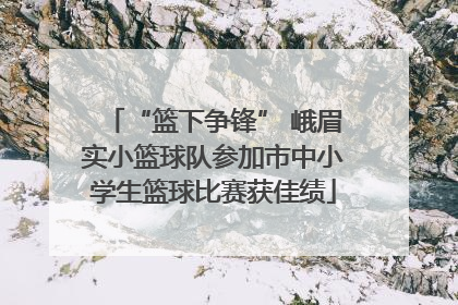“篮下争锋” 峨眉实小篮球队参加市中小学生篮球比赛获佳绩