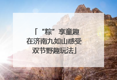 “粽”享童趣 在济南九如山感受双节野趣玩法