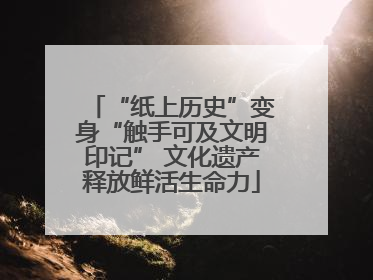 “纸上历史”变身“触手可及文明印记” 文化遗产释放鲜活生命力
