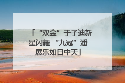 “双金”于子迪新星闪耀 “九冠”潘展乐如日中天