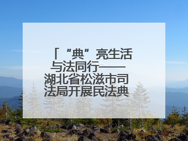 “典”亮生活 与法同行——湖北省松滋市司法局开展民法典宣传系列活动