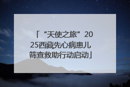 “天使之旅”2025西藏先心病患儿筛查救助行动启动