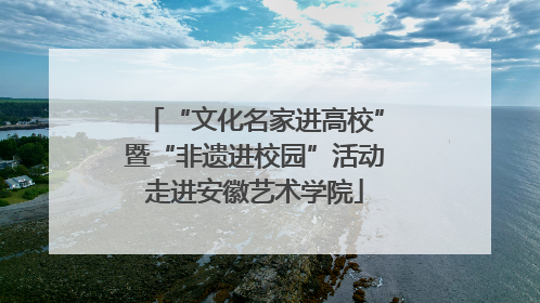 “文化名家进高校”暨“非遗进校园”活动走进安徽艺术学院