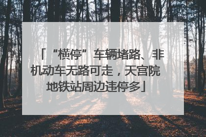 “横停”车辆堵路、非机动车无路可走，天宫院地铁站周边违停多