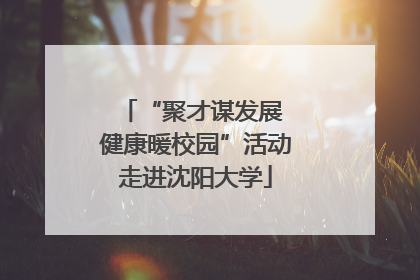 “聚才谋发展 健康暖校园”活动走进沈阳大学