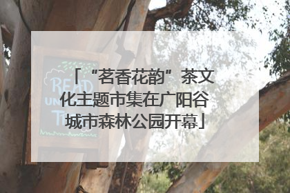 “茗香花韵”茶文化主题市集在广阳谷城市森林公园开幕