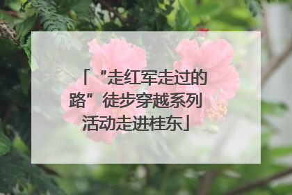 “走红军走过的路”徒步穿越系列活动走进桂东