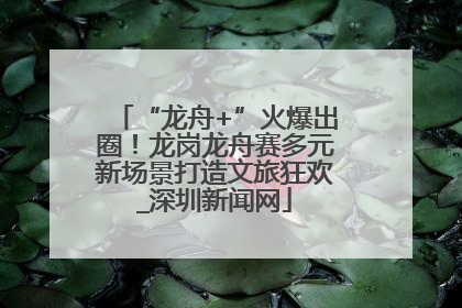 “龙舟+”火爆出圈！龙岗龙舟赛多元新场景打造文旅狂欢_深圳新闻网
