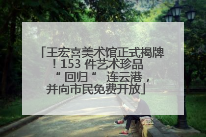 王宏喜美术馆正式揭牌！153 件艺术珍品 “ 回归 ” 连云港，并向市民免费开放