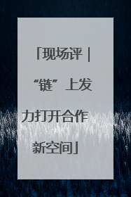 现场评｜“链”上发力打开合作新空间