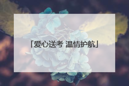 爱心送考 温情护航
