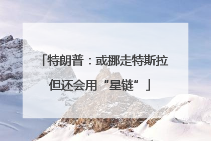 特朗普：或挪走特斯拉 但还会用“星链”