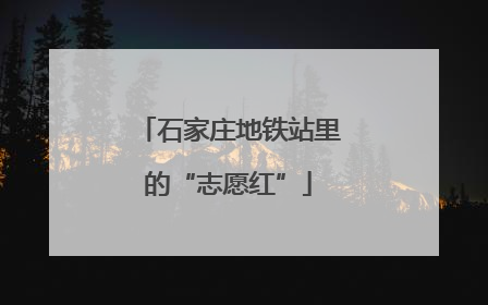 石家庄地铁站里的“志愿红”