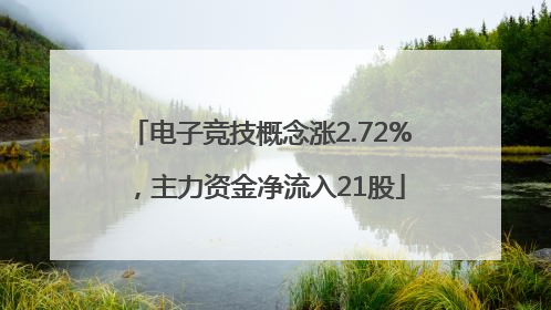 电子竞技概念涨2.72%，主力资金净流入21股