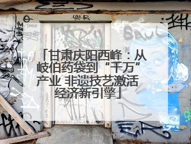 甘肃庆阳西峰：从岐伯药袋到“千万”产业 非遗技艺激活经济新引擎