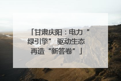 甘肃庆阳：电力“绿引擎” 驱动生态再造“新答卷”