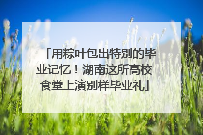用粽叶包出特别的毕业记忆！湖南这所高校食堂上演别样毕业礼