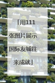 用111张图片展示国际友城往来成就