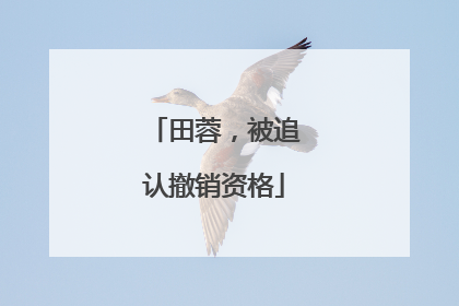田蓉，被追认撤销资格