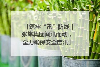 筑牢“汛”防线｜张旅集团闻汛而动，全力确保安全度汛