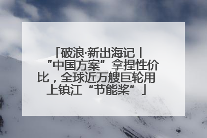 破浪·新出海记丨 “中国方案”拿捏性价比，全球近万艘巨轮用上镇江“节能桨”