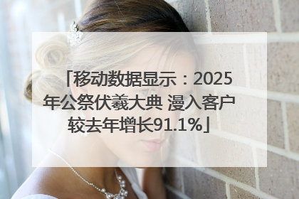 移动数据显示：2025年公祭伏羲大典 漫入客户较去年增长91.1%