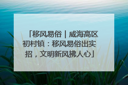 移风易俗｜威海高区初村镇：移风易俗出实招，文明新风拂人心