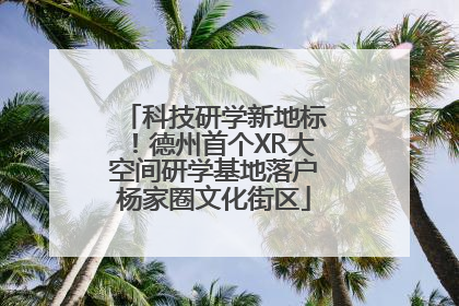 科技研学新地标！德州首个XR大空间研学基地落户杨家圈文化街区