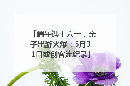 端午遇上六一，亲子出游火爆：5月31日或创客流纪录