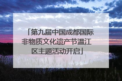 第九届中国成都国际非物质文化遗产节温江区主题活动开启