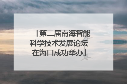第二届南海智能科学技术发展论坛在海口成功举办