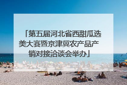 第五届河北省西甜瓜选美大赛暨京津冀农产品产销对接洽谈会举办