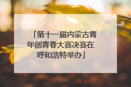 第十一届内蒙古青年创青春大赛决赛在呼和浩特举办