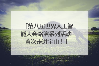 第八届世界人工智能大会路演系列活动首次走进宝山！