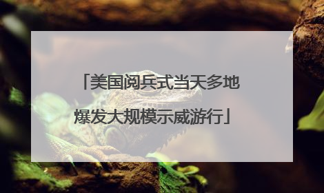 美国阅兵式当天多地爆发大规模示威游行