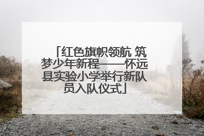 红色旗帜领航 筑梦少年新程——怀远县实验小学举行新队员入队仪式