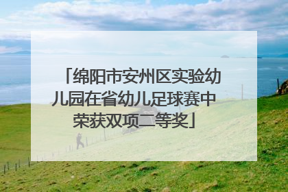 绵阳市安州区实验幼儿园在省幼儿足球赛中荣获双项二等奖