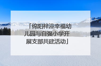 绵阳梓潼幸福幼儿园与自强小学开展支部共建活动