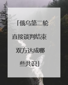 俄乌第二轮直接谈判结束 双方达成哪些共识