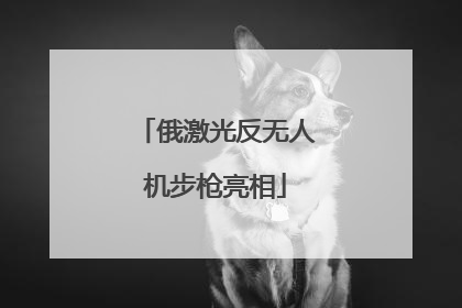 俄激光反无人机步枪亮相