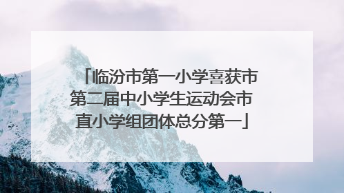 临汾市第一小学喜获市第二届中小学生运动会市直小学组团体总分第一