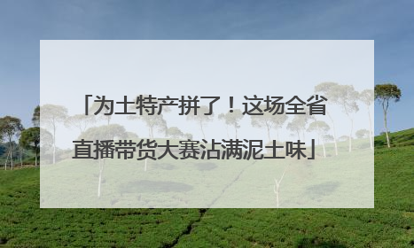 为土特产拼了！这场全省直播带货大赛沾满泥土味