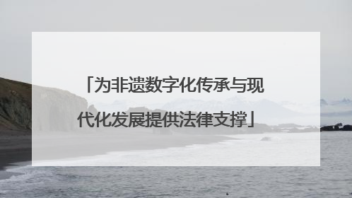 为非遗数字化传承与现代化发展提供法律支撑
