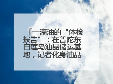 一滴油的“体检报告”：在普陀东白莲岛油品储运基地，记者化身油品化验员