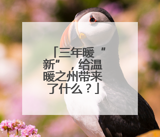 三年暖“新”，给温暖之州带来了什么？