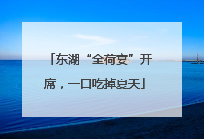 东湖“全荷宴”开席，一口吃掉夏天