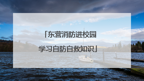 东营消防进校园 学习自防自救知识