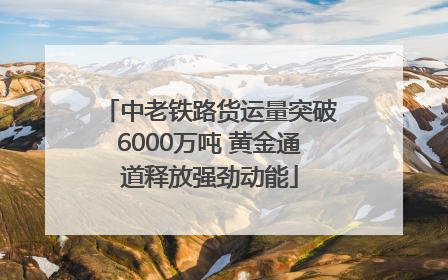 中老铁路货运量突破6000万吨 黄金通道释放强劲动能